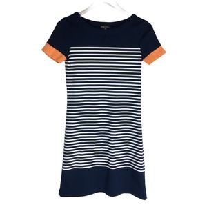 Read description- Brooks Brothers Blue Striped Short Sleeve Dress XS